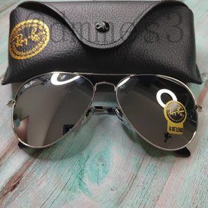 💀Ray-ban Aviator Silver mirrored RB3026 62mm